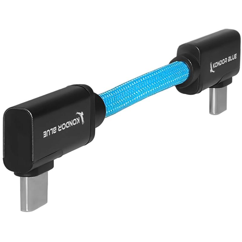 Kondor Blue 4” USB-C 3.2 Dual Right Angle Cable